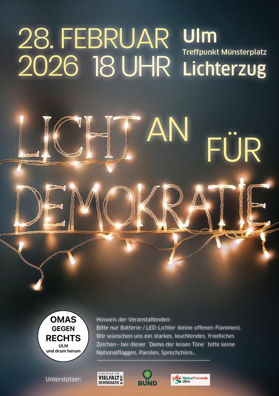 Licht an für Demokratie