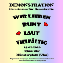 Kundgebung für Demokratie in Ulm